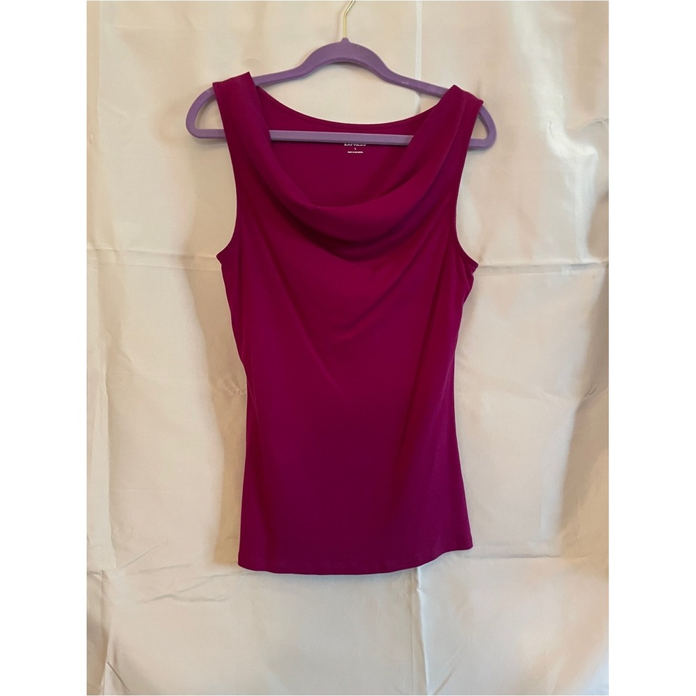 EXPRESS L Sleeveless Cowl Neck Tank Top - Magenta
